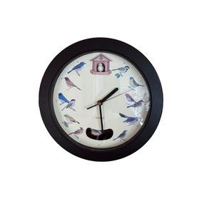 Pendulum Round Bird Wall Clock with Singing Bird Sound